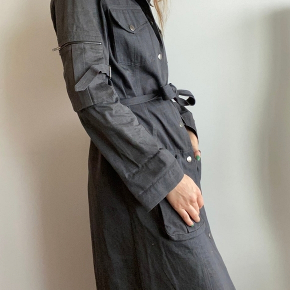 Utility Trench Coat long. Vintinage item. Great condition. Fits medium to large. - Picture 3 of 5